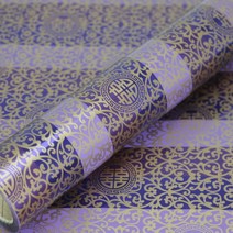 포장지세상 제일포장 전통무늬 단청무늬 비닐 증착롤 포장지, 37.5cm x20M(1롤), 보라