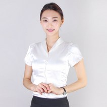 플라잉걸 라운드 튤립반팔 블라우스