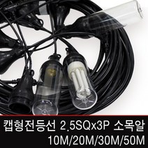 신광전기 캡형전등선1.5SQx3C/소모갈/30M/연등선, [램프] 삼파장램프 20W(E26)