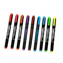 제브라형광펜OPTEX형광펜/양쪽사용/3.8/0.8mm/노청적연갈분주보, S505113(적색), 1개
