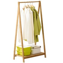 프리메이드 대나무 원목 행거, 01.원목 선반행거