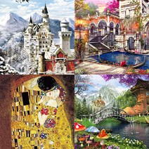 챔버아트 2000조각 인기직소퍼즐 액자 명화 직소퍼즐, 4세트