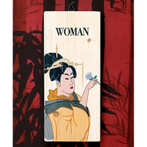 스피드메뉴 우드사인 화장실 toilet 나무메뉴판 표지판 나무표지판, 81104-1 woman(일식 여), 1개