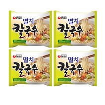 농심 멸치 칼국수, 98g, 4개