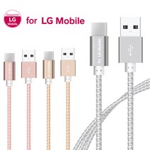 테크데이타 for LG Mobile C타입 메탈 데이터 케이블 2M, 골드