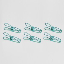 더이쁜 와이어 집게 바인더 클립 디자인 클립, 43.블루그린-와이어집게(중), 세트