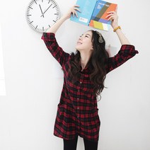 아루클럽 모던체크 원피스