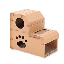 펫데이즈 고양이 용품 화장실 스크레처 하우스 장난감 반려묘 인기만점, 02. 필라인하우스(먀오)