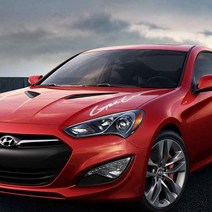 그리드 현대 제네시스 쿠페 젠쿱 자동차 데칼 스티커 10142, 블랙(유광)-15cm, 1개