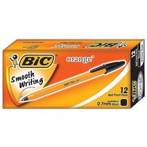 빅 BIC) 오렌지볼펜 개폐식 볼펜, 청색, 1개