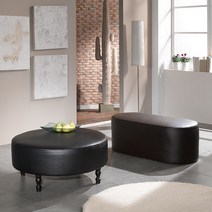 스툴 인조가죽 사각스툴 타원형스툴 벤치소파 카페의자 대기실의자, 타원형스툴_화이트