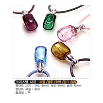 허브스프레이 아로마목걸이 크리스탈 금속 모양다양, 1개, 크리스탈복조리-핑크