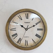 희아랑 빈티지 비밀수납금고 벽걸이시계 비상금보관 시계금고, 브라운
