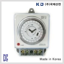 국제산전 아날로그타임스위치 4핀 5핀 디지탈 전기절약 국산 1W 3W 간판 타이머, [선택03-3] KI-03 1W(정전보상형)