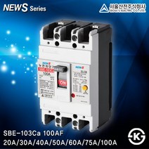 서울산전 누전 배선차단기[국내산]15A~1200A ks인증 분전함 전기차단기, [누전차단기09-7]SBE-103Ca 100A