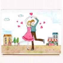 태일 [암막방염] 러브 디자인 실사롤스크린 블라인드