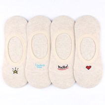 양말예찬 오트밀 포인트 페이크삭스