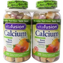 Vitafusion 비타퓨전 칼슘 구미 500mg 100정 2개세트, 2병