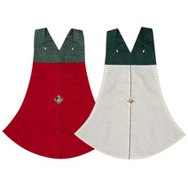 고급 당의 앞치마(색상선택), 빨강＋녹색