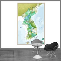 다연아트 세계지도 우리나라지도 DIY 시트지, 6.우리나라지도-1그린