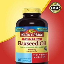 Nature Made Flaxseed Oil 아마인유 아마씨유 1400mg 300정, 1개