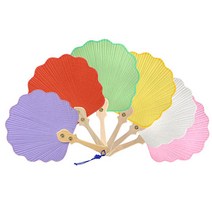 (국내제작)한지 연옆선부채, 빨강