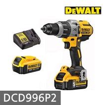 디월트 DCD996P2 18V 5.0Ah 브러쉬리스 프리미엄 햄머드릴 드라이버, 1세트