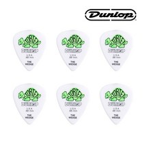지엠뮤직_세트(6)던롭피크424R.88 Wedge Green 0.88mm 웨지그린피크 Dunlop PICK (No.82세트), 단품