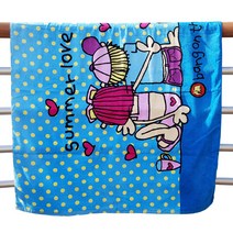 홈아트 비치타월, 썸머러브 타올(100x120_블루), 1개