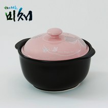 비채 꽃과 나비 핑크 내열 냄비 4종선택, 1개, 핑크4호