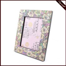 H.jin 나전칠기 자개 액자 21cm (꽃)