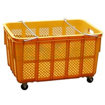 운반상자9-C 820-570-425 노랑 바퀴있음 대용량 운반박스 큰플라스틱운반박스 우체국박스 우편물박스 우편물상자 바퀴달린운반상자, 1개