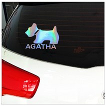 [지현카닷컴] 자동차 스티커 - AGATHA, 반사적색115x90mm