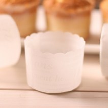 1회용머핀컵 반투명화이트 8장