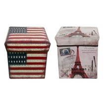 NK 1+1 스툴 의자 수납의자 수납스툴 정리함, 1+1 빈티지미국+파리