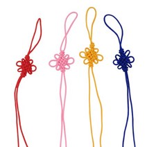 노리개 노리개세트 매듭 수술 4칼라 전통놀이 만들기재료, 매듭(대)-4개입-파랑, 1개