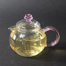 토비 분홍꽃 유리다관 (400ml), 1개, 1, 400ml