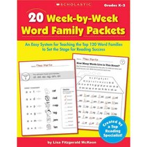 20 Week-by-Week Word Family Packets: Grades K-2, Scholastic Teaching Resources