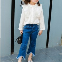 여아용 부츠컷 나팔 청바지