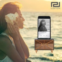 리슨 무전원 증폭 스피커 블루투스 전원 NO 고급포장, 블랙