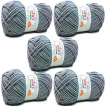 행복뜨기 아이키드 5볼세트 털실 목도리실 모자실 아기실 면실, 766회색(5개)