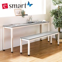 e스마트 철제 사이드테이블 1600x400 (일자다리), 카페애쉬:화이트