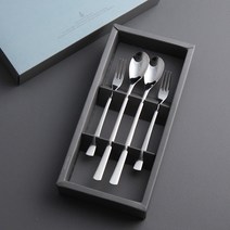 인스푼 허니 롱 실버 4P 롱티스푼 콤비 주문제작 돌잔치답례품, 포장없음
