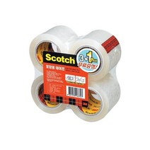 SS0813 3M 스카치포장용테이프 투명46mm20M 3+1입132R, Free