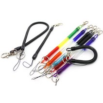 더시스 유럽여행 분실방지 핸드폰 스트랩 스프링 줄, 스프링스트랩 블랙, 1개