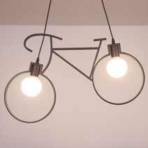 boaz 바이시클2등 식탁등 LED 카페 인테리어 조명, 바이시클2등+LED볼구(전구)2개