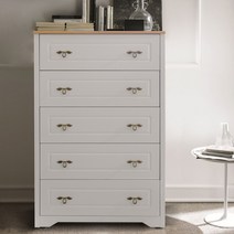 장인가구 다빈치 800 5단 서랍장, 오크화이트