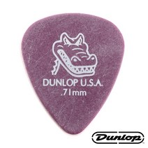 던롭 USA GATOR GRIP 게이터그립 기타피크 417R, 0.71mm (1개)