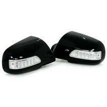 로체 - 1WAY 카비 LED 사이드미러 백미러 커버, 은빛실버 3D