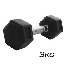 한중스포츠 고무 육각 아령 1kg~30kg까지, 3kg, 1개